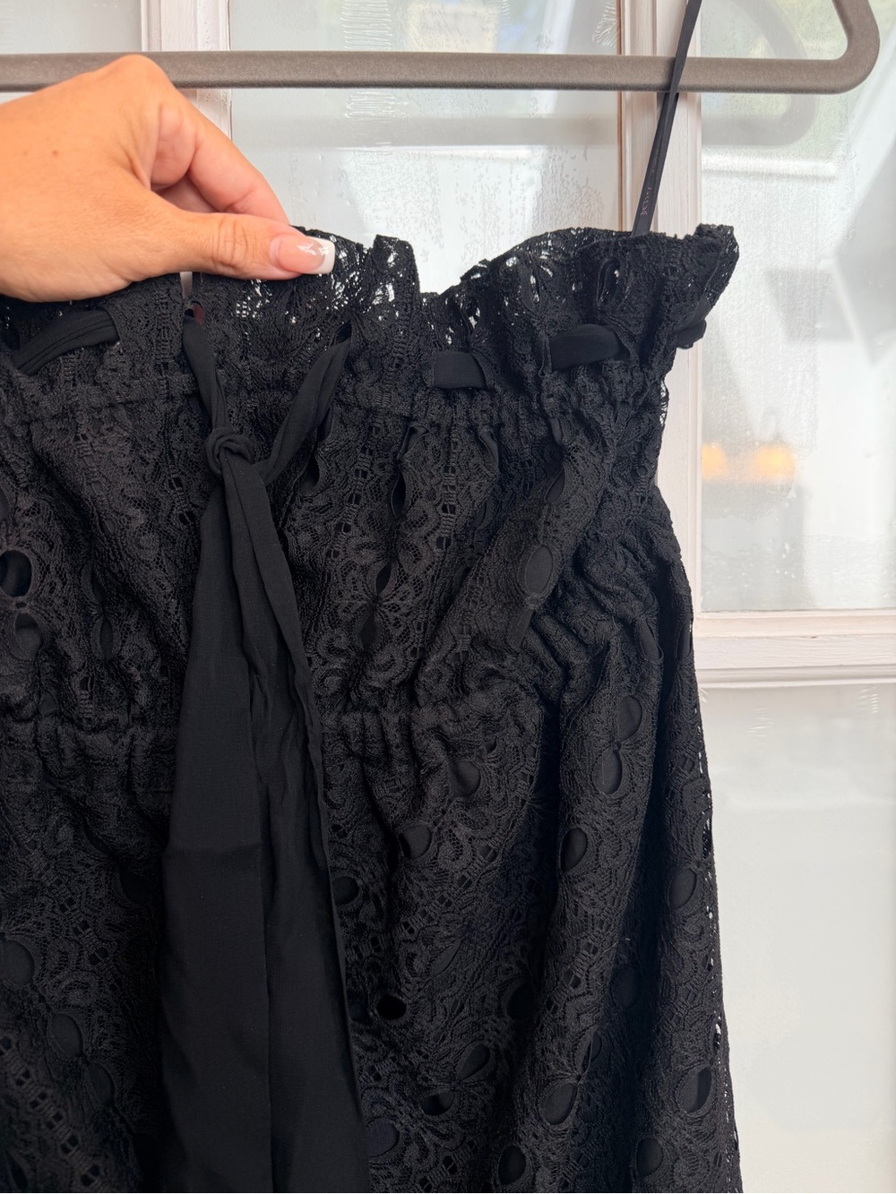 Vintage Betsey Johnson Y2K 90’s Whimsigoth Lace Strapless Bow Dress Size 2 XS - Picture 3 of 13